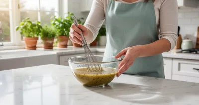 Guide cuisine : réalisez une vinaigrette allégée digne des programmes Weight Watchers