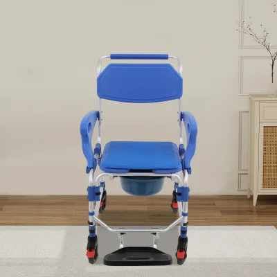 Chaise de douche et toilette à roulettes – image 2