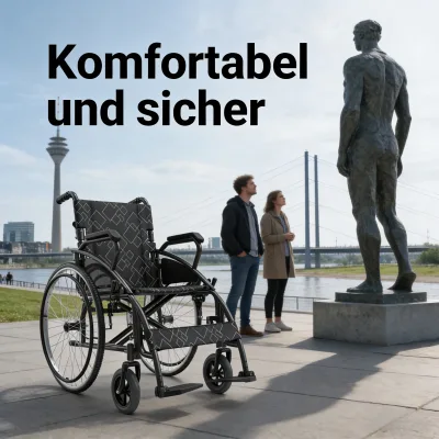 Fauteuil roulant de transport pliable – image 2