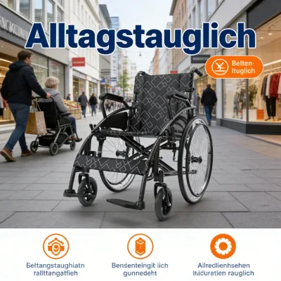 Fauteuil roulant de transport pliable – image 3