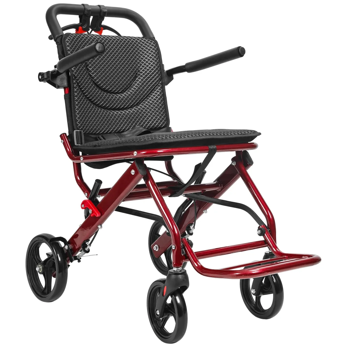 Fauteuil roulant pliable en aluminium