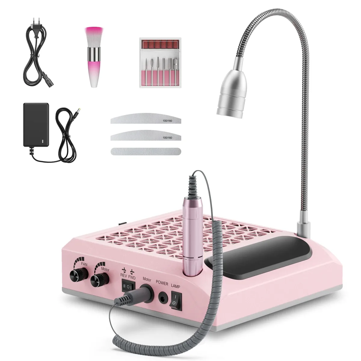 Machine à ongles 6 en 1 avec lampe LED