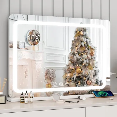 Miroir lumineux LED rectangulaire blanc