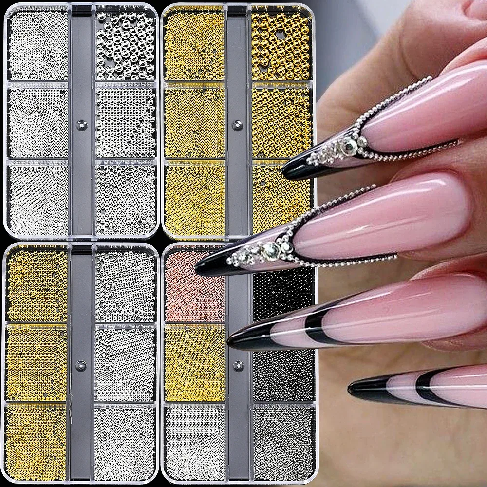 Perles de caviar métalliques pour ongles