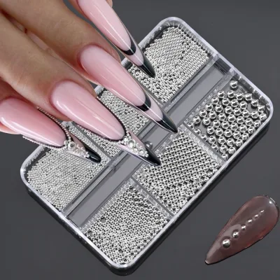 Perles de caviar métalliques pour ongles – image 2