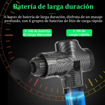 Pistolet de massage musculaire à 6 têtes – image 3