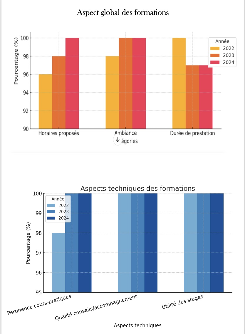 Statistique sur 3 ans EVFS
